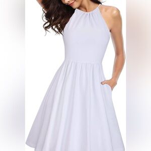 Elegant White Midi Dress